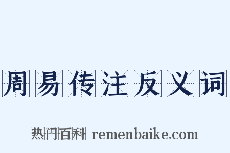 周易传注反义词是什么意思的图片